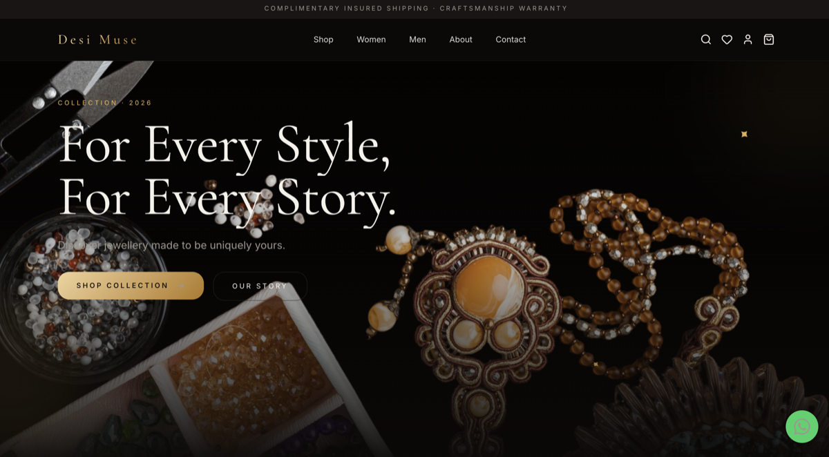 Desi Muse — Full-Stack E-Commerce Jewellery Platform